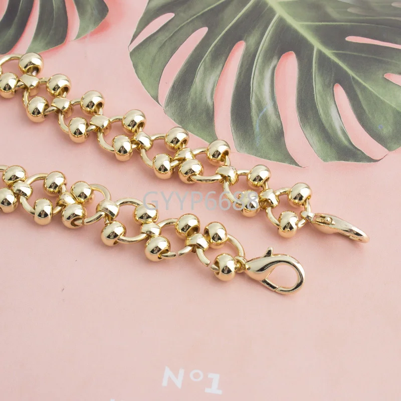 1-5 pieces 2mm thick Light gold Iron bag chain strap purse accessories chain belt with 1 pair hook