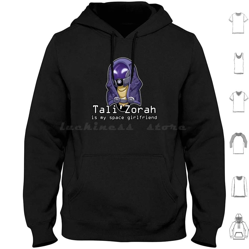 Sudadera con capucha Tali es mi novia espacial, manga larga, Mass Effect N7 Bioware Shepard Commander Shepard, videojuegos