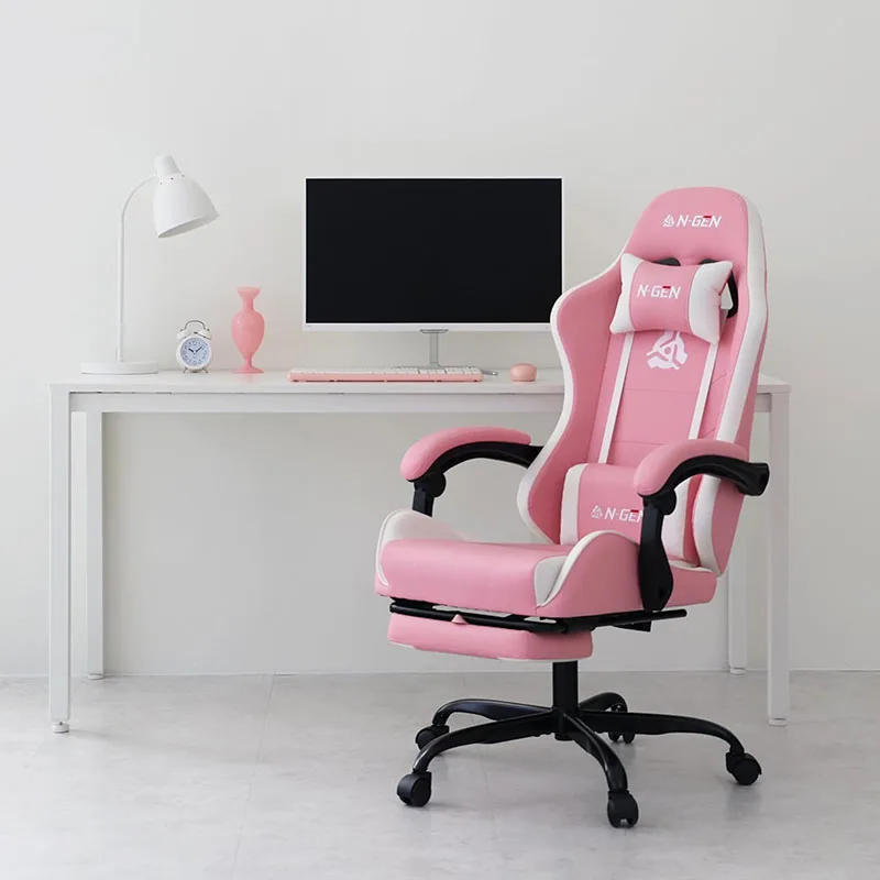 

Gaming Floor Chair With Footrest Ergonomic Comfortable Office Computer Desk Chair With Lumbar Support For Adults Women Men