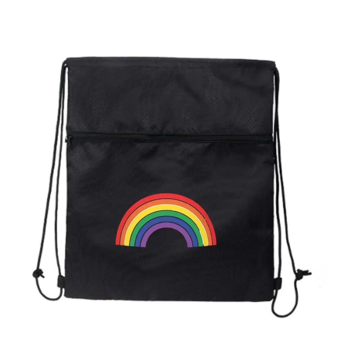 Bunter Regenbogen-Rucksack mit Kordelzug, Bulk-String-Rucksack, Kordelzugbeutel