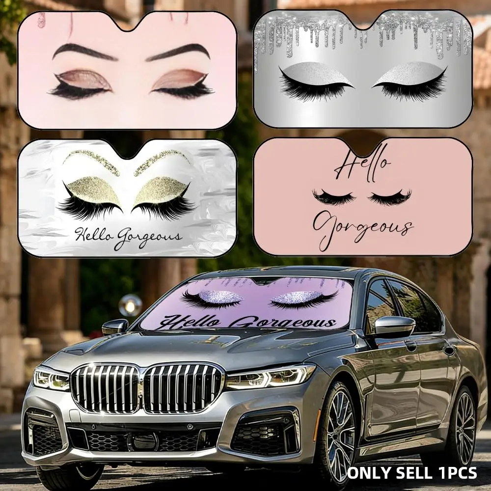 

Солнцезащитный козырек для автомобиля Hello Gorgeous Pink: защита от солнца и УФ-лучей, теплоизоляция, накидка на лобовое стекло
