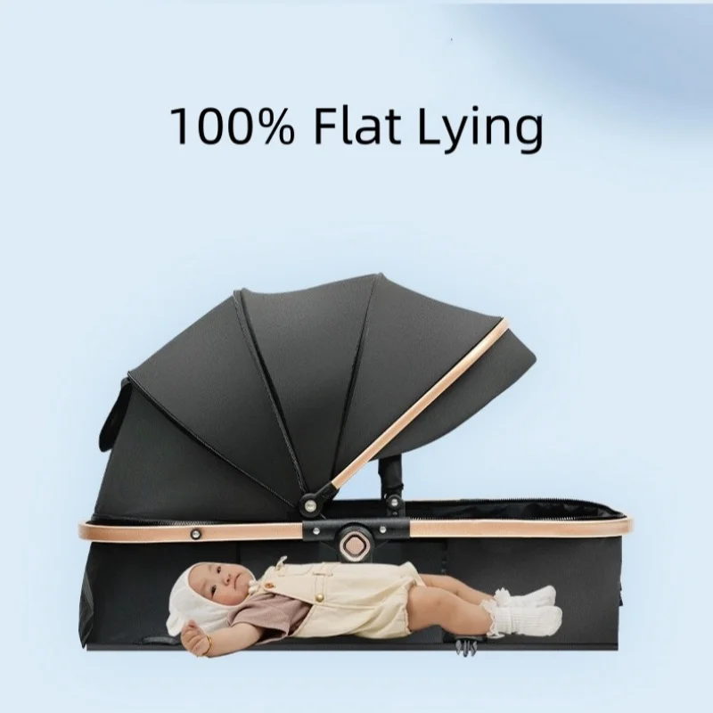 Passeggino 3-1, passeggino a quattro ruote ad alto paesaggio terrestre con comfort per bambini, per bambini da 0 a 3 anni, passeggini leggeri