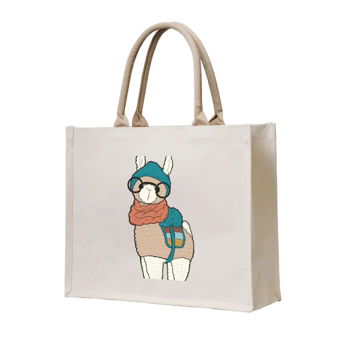 

Alpaca Amigurumi Crochet Tote Bag women bag university shopper bag personalized tote
