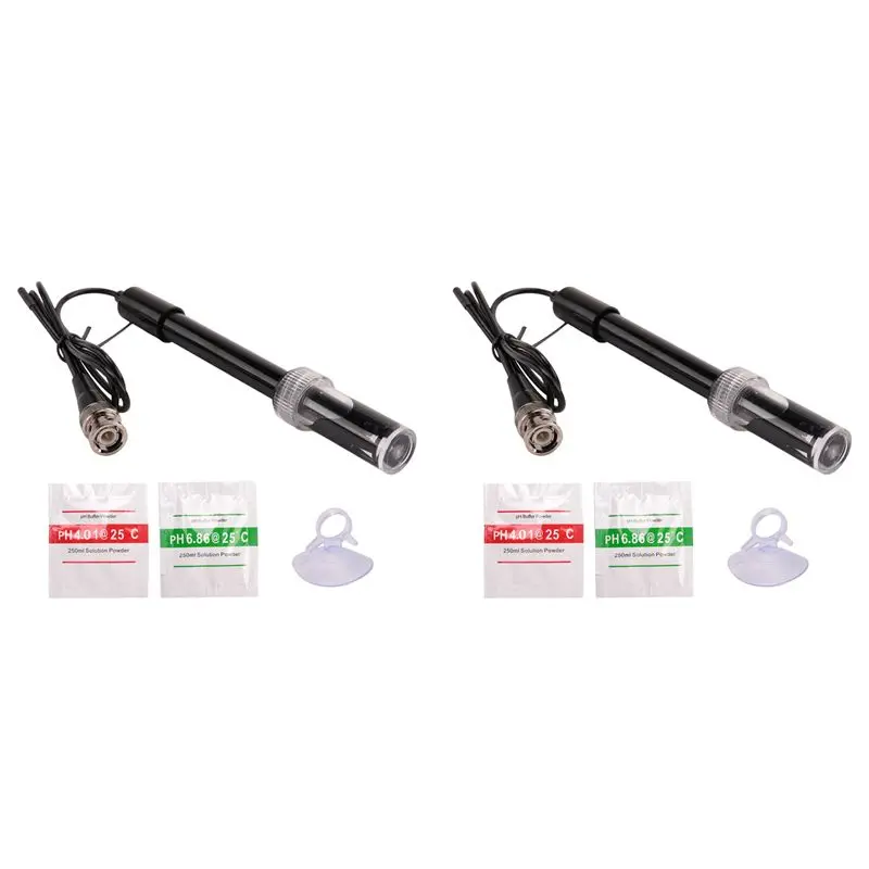 AFOURT-2X Ph Replacement Probe Aquarium Hydroponic Laboratory Electrode Ph Meter Potential Test Bnc Q9 Connector