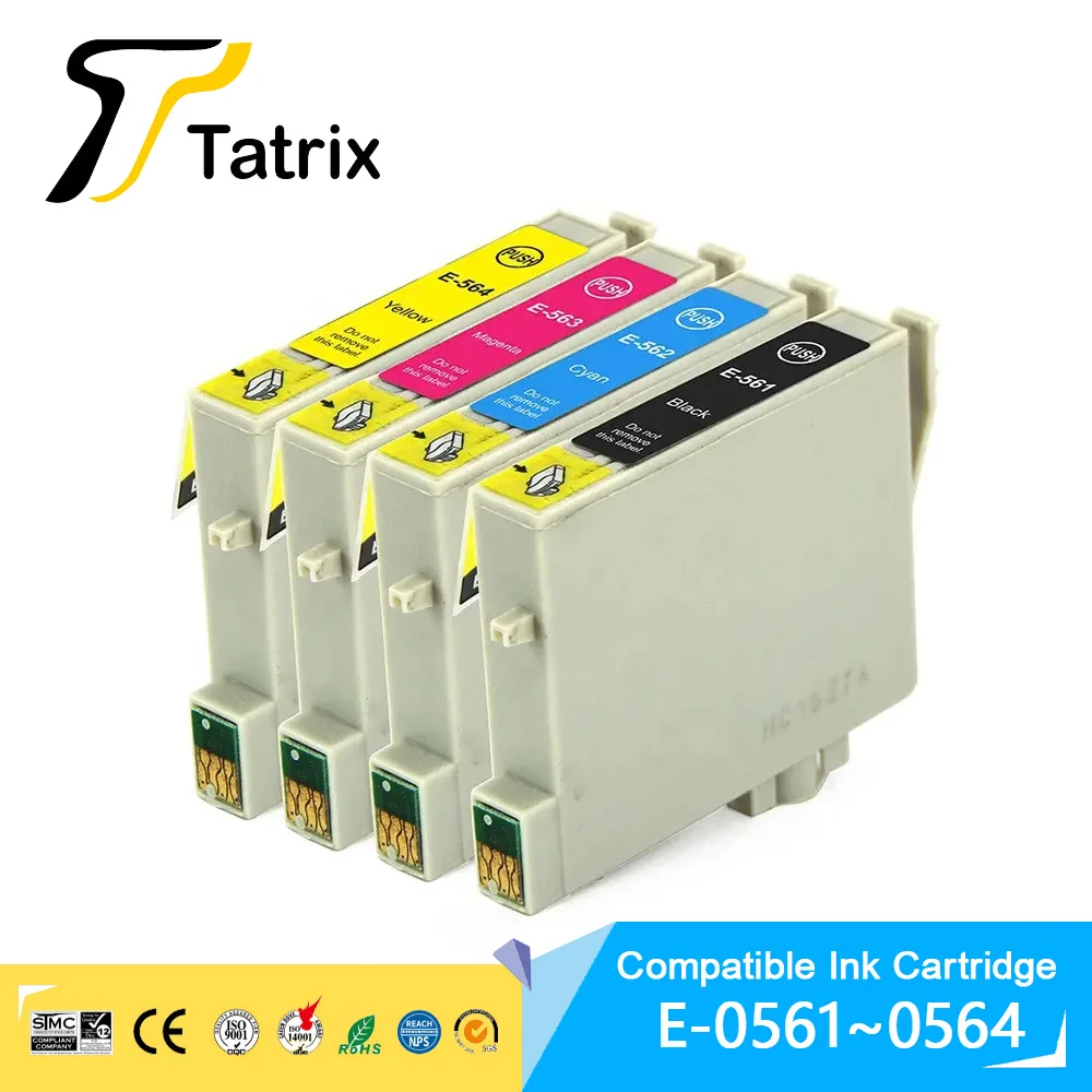 T0561 T0562 T0563 T0564 Premium Compatible Color Inkjet Ink Cartridge for Epson Stylus Photo R250 RX430 RX530 Printer