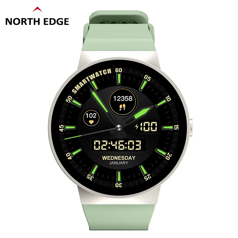 NORTH EDGE Women Men\'s Smart Watch 1.39\'\' TFT HD Color Display 123+ Sports Mode Bluetooth Call Blood Oxygen IP67 Smart Watch