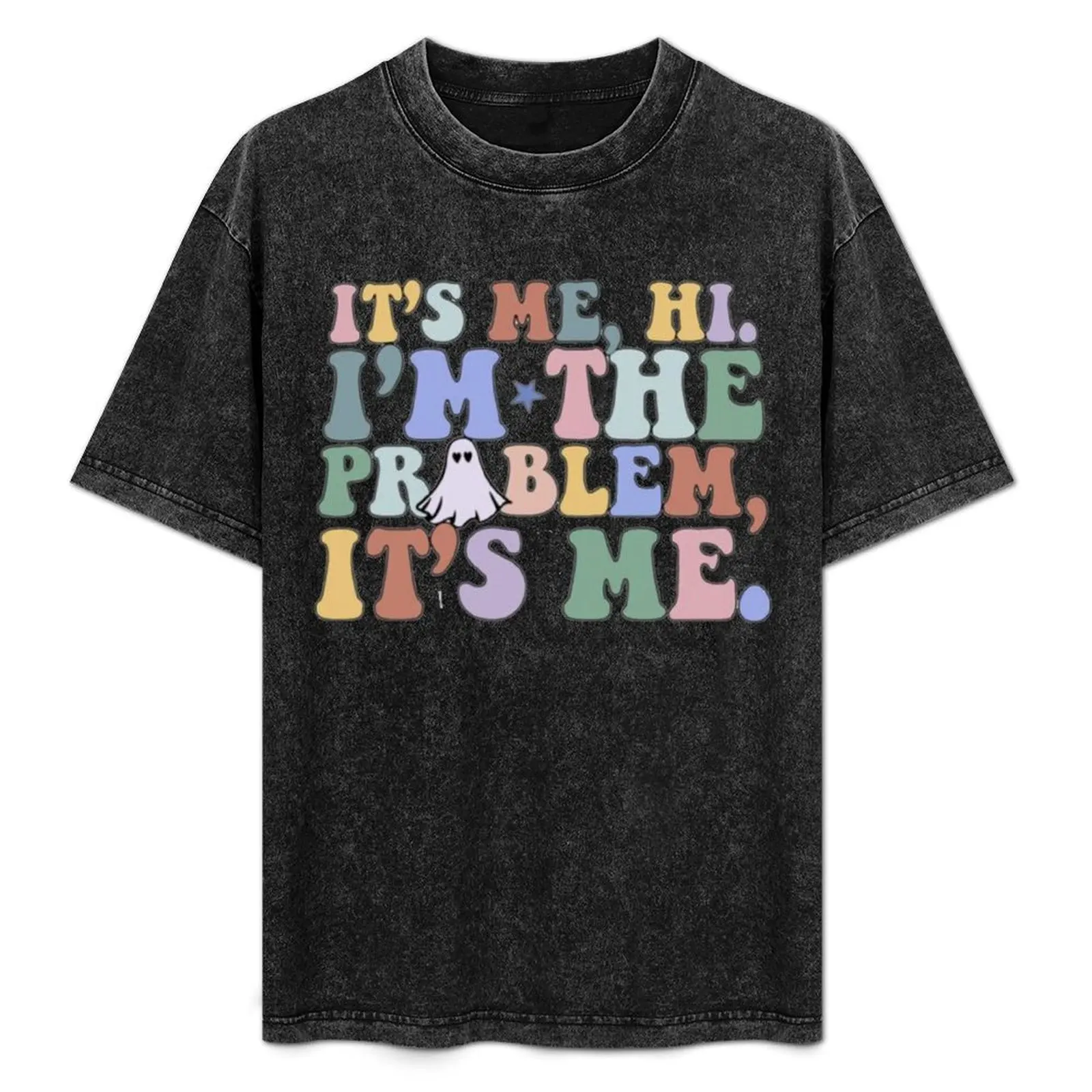 

it's me, hi, i'm the problem heart love minimalist T-Shirt graphics mens plain t shirts