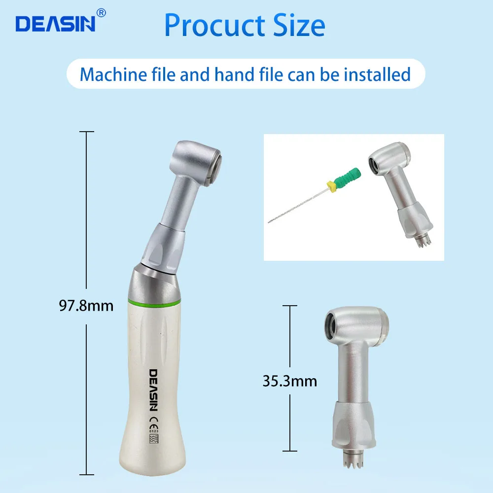 Dental Endo Motor 10:1 Speed Reduction Reciprocating Push Button Contra Angle Handpiece for Hand File Endo Treatment