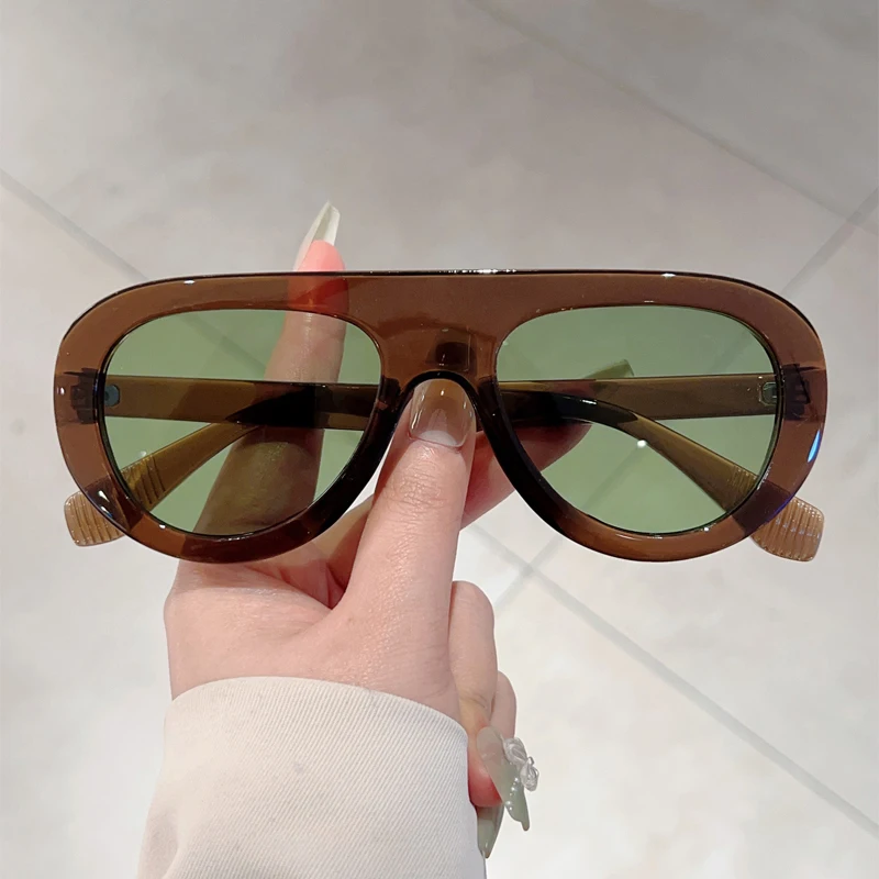 Pilot Sunglasses Men Vintage Candy Color Rim Outdoor Casual Shades Women Retro Stylish Design Anti-UV Decor Sun Glasses - view 3