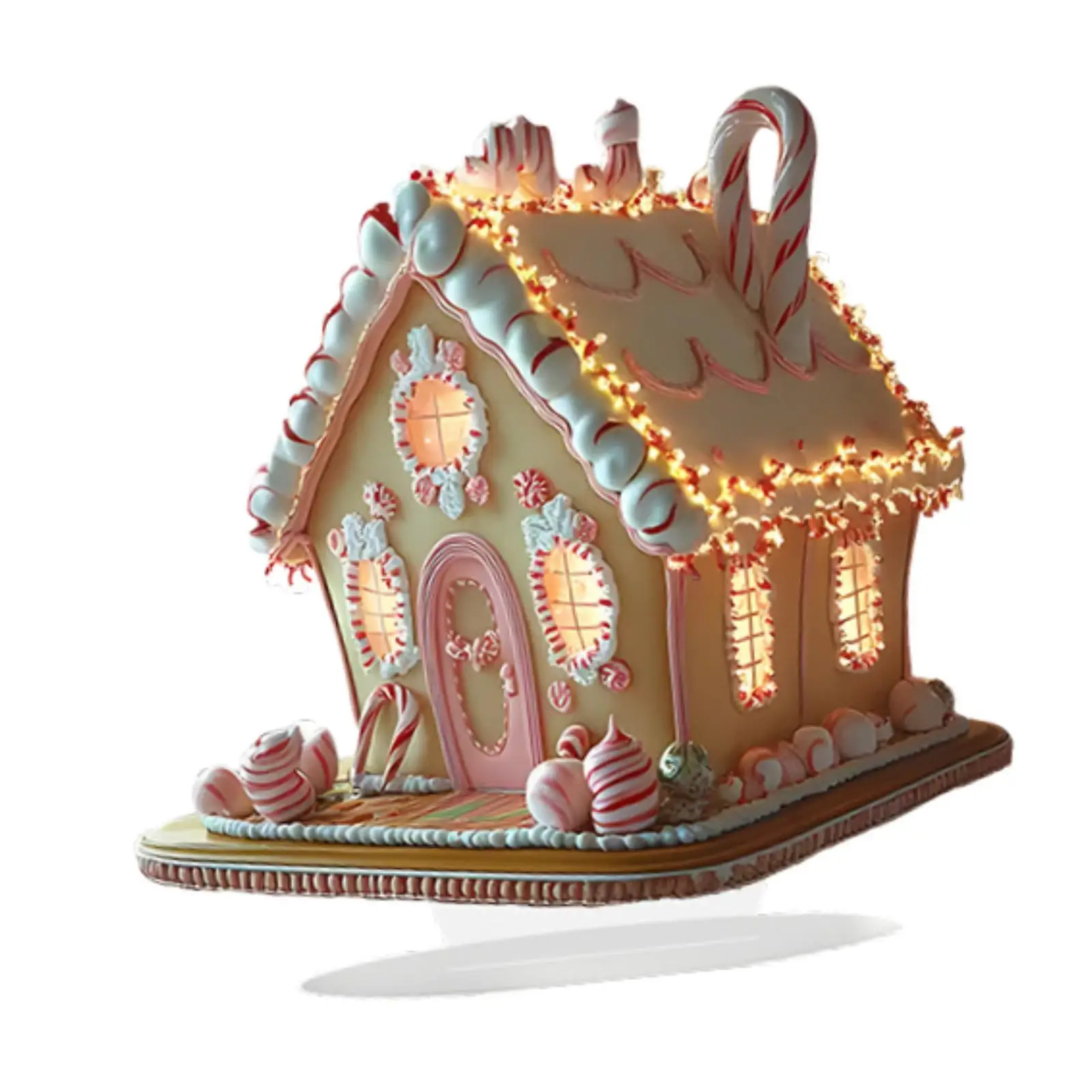 Christmas Mini Cake House Craft Ideal Gift Collection Tiny Ice Cream House Mockup for Living Room Bedroom Festival Party Office