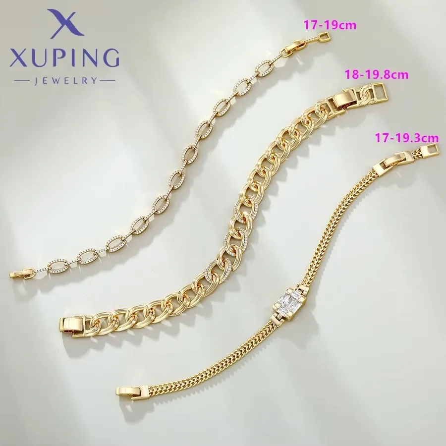 Xuping Jewelry Promotion Trendy Light Gold Color Mixed Group Charm Elegant Earrings Bracelets for Women Party Gift