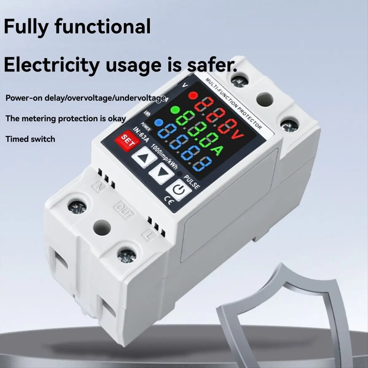 L73A NEW Self-Reset Adjustable Metering Temperature with Timing Overvoltage Undervoltage Protector Household Electric Meter