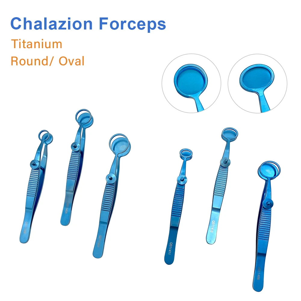 Titânio Chalazion Fórceps, Instrumento microcirúrgico oftálmico autoclavável, Pinça oftálmica, 1Pc