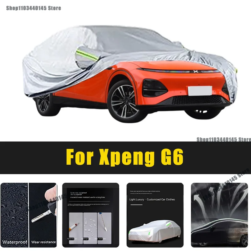 

Full Car Covers Outdoor Sun UV Protection Dust Rain Snow Oxford cover Protective For Xpeng G6 Accessories car umbrella