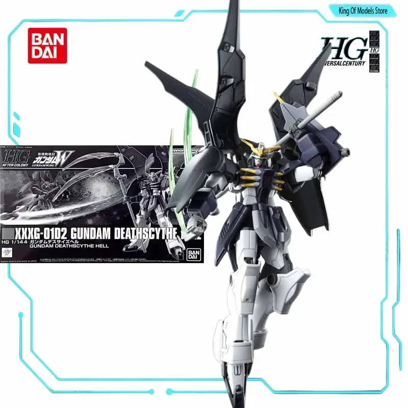 Bandai Original Model Kit HGUC 1/144 GUNDAM DEATHSCYTHE HELL  Anime Action Figure Assembly Model Toy for Boys Gifts Ornaments