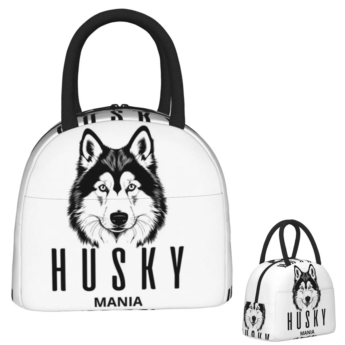 

Изолированная сумка для обеда SIBERIAN HUSKY MANIA для женщин и детей, портативные коробки для еды, термосумка для ланча