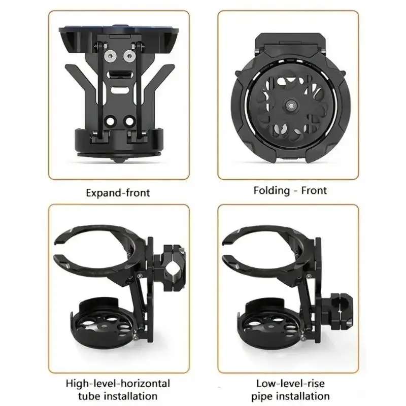 New 1Pcs  Foldable Turntable Motorcycle Cup Holder For Handlebar Motorcycles Bottle Holder Water Cup Bracket Holder Accessories