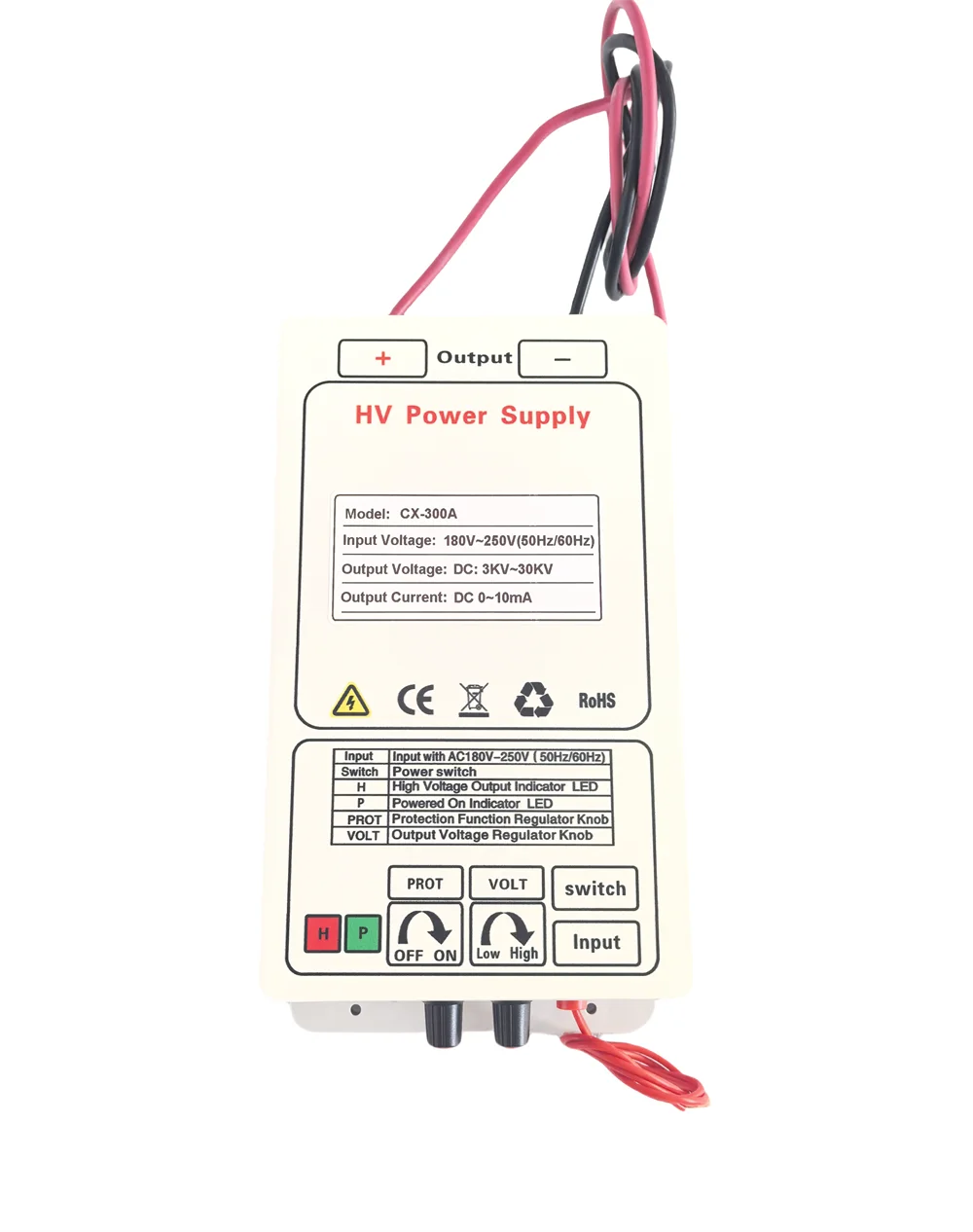 رش إمداد الطاقة عالي الجهد، بلازما، التأين 3KV - 30KV CX-300A، التأين الكهروستاتيكي،