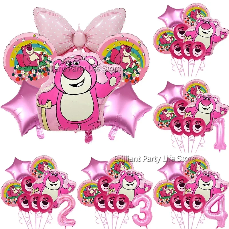 

Kit Toy Story Lots-o-Huggin Bear Foil Balloon Children's Lotso Birthday Decoration Baby Shower Party Supplies Toy Gift
