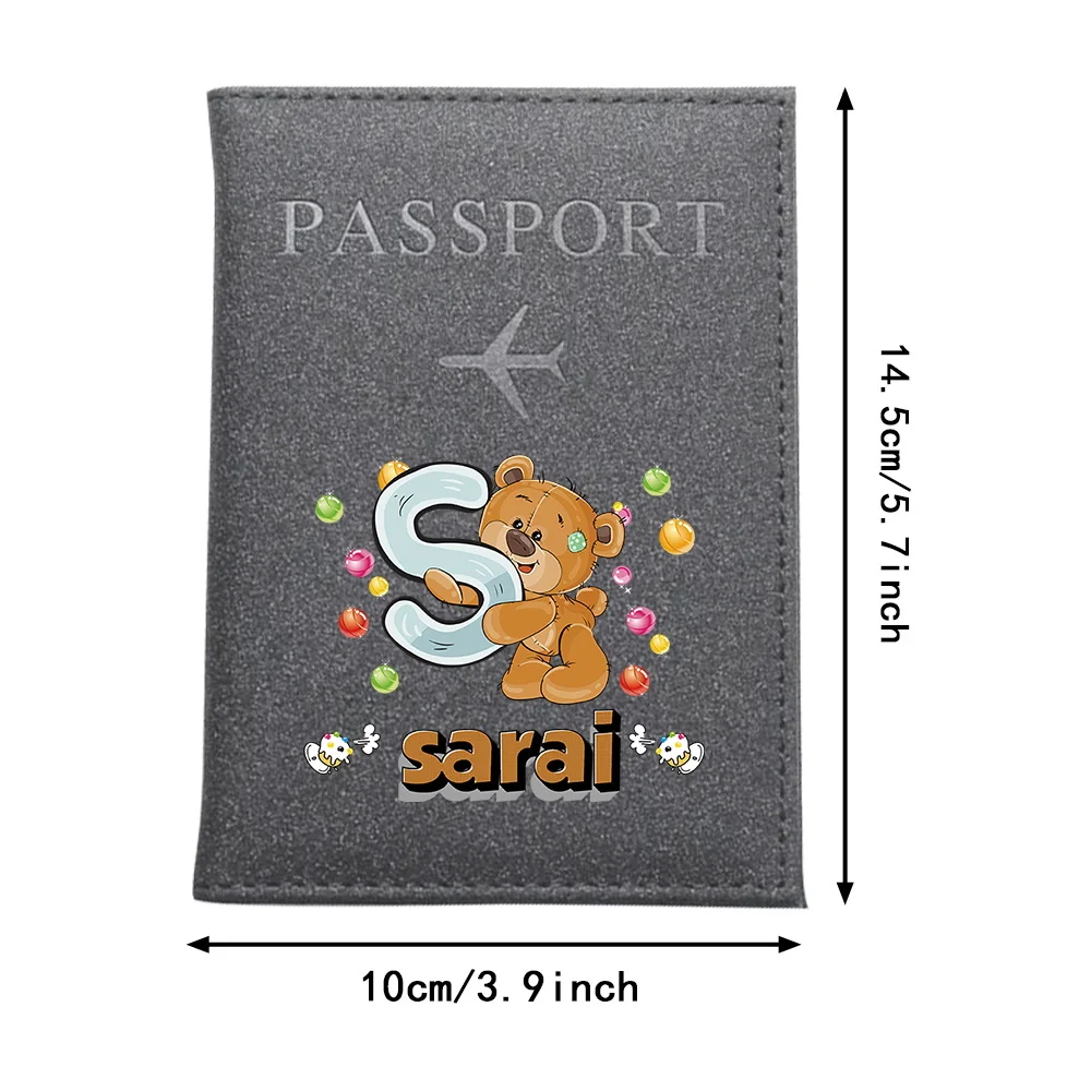 Personalized Customized Name Passport Cover Case Multi-Function Passport Holder for Travel Essentials Air Ticket Storage Pack