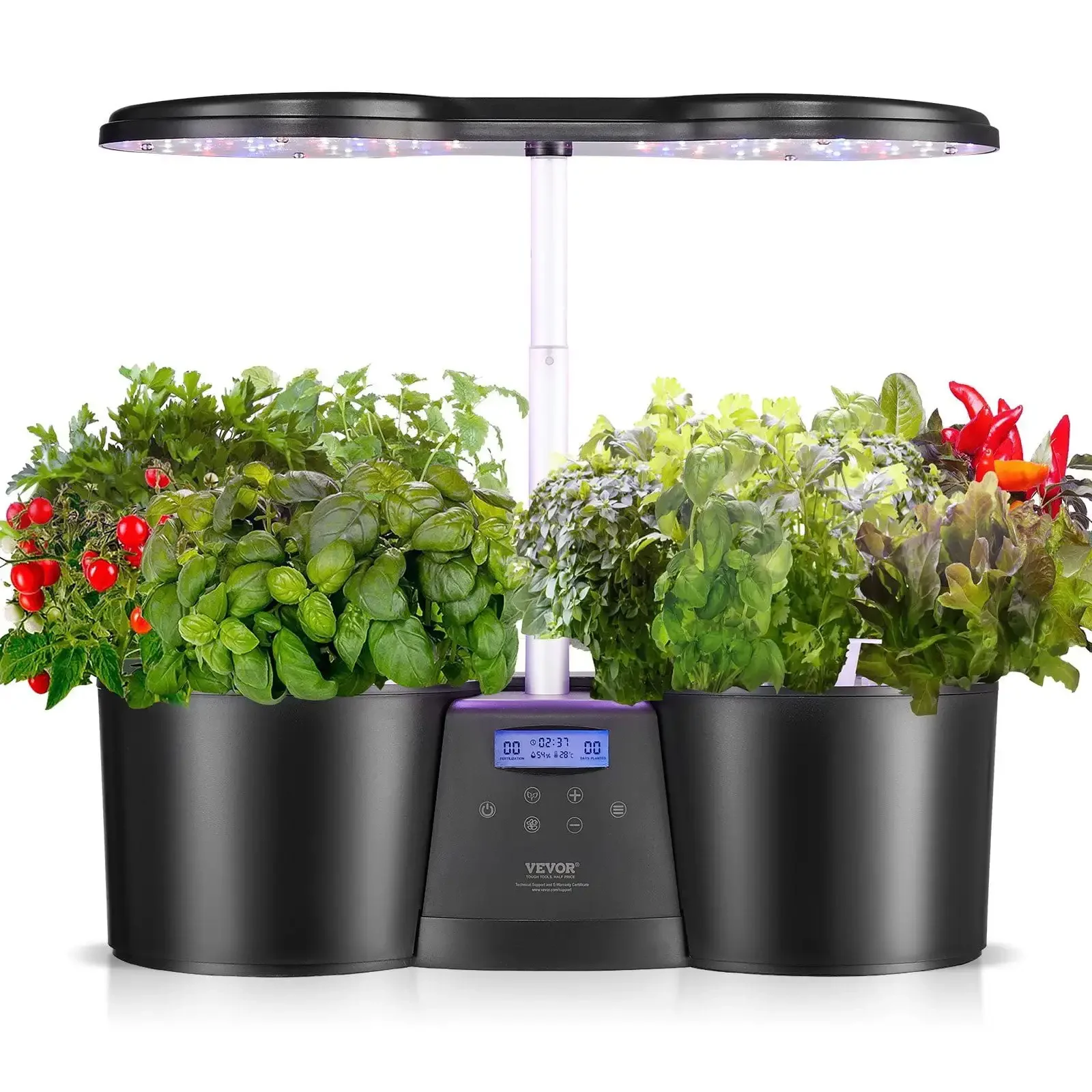 

Hydroponics Growing System, 12 Pods Indoor Growing System, Indoor Herb Garden with Full-Spectrum LED Grow Light, Indoor