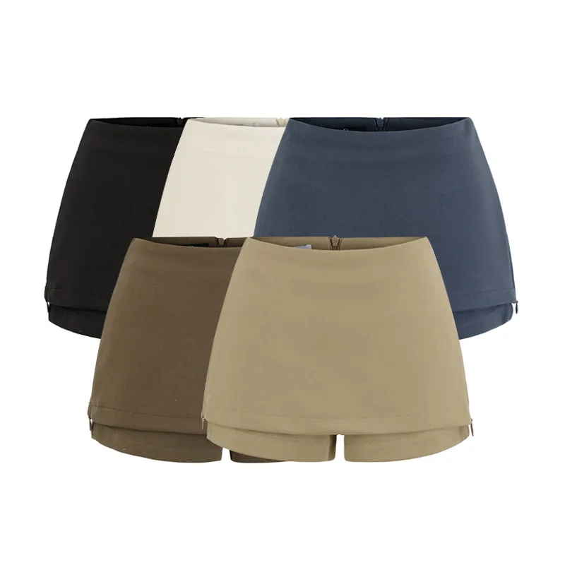 Style Hot Girl Sexy Bodycon Skirt 2025 Versatile Slimming A-Line Skirt Ultra Short Solid Color For Woman Mini Skirt Elegant KF65