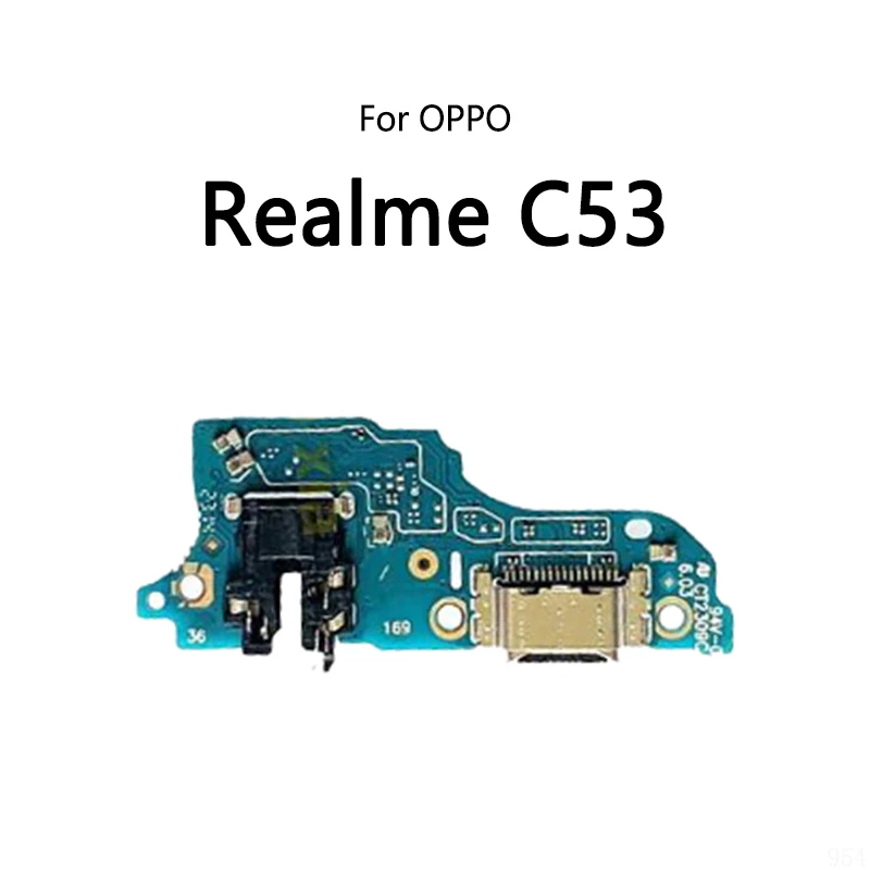 USB Charge Dock Port Socket Jack Plug Connector Flex Cable For OPPO Realme C30 C30S C33 C53 C55 Charging Board Module