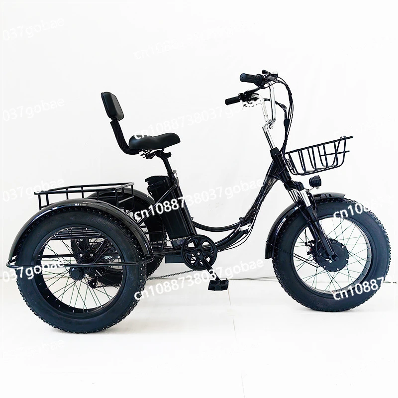 

20 inch folding electric pedal tricycle snow lithium battery bicycle
