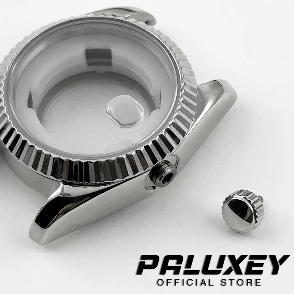 31MM karbowane zakrzywione wodoodporne szafirowe szkło NH05 etui na zegarek dla pań kobiet dla dopasowania NH05 NH06 ruch