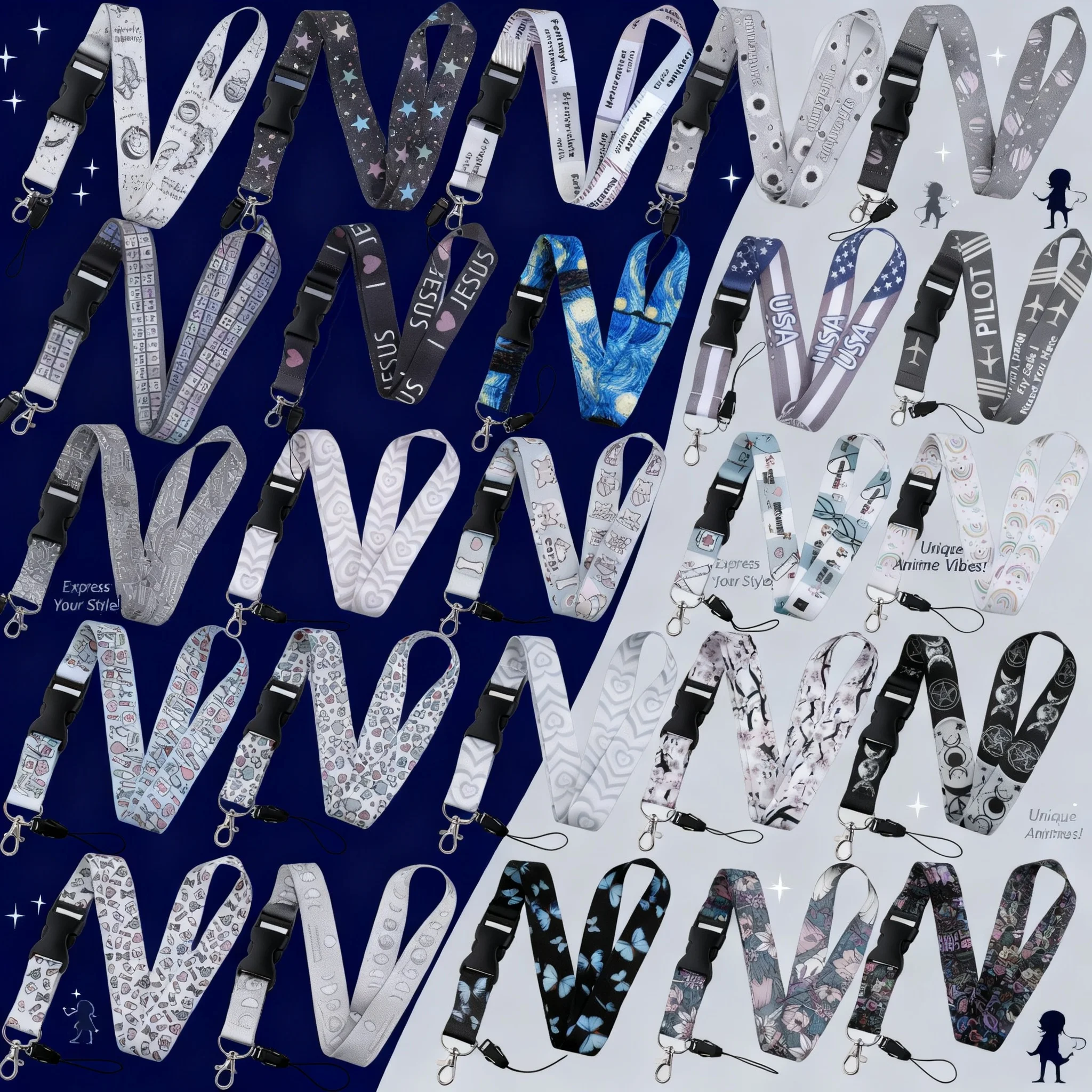 

Модный шейный ремешок для ID-карт, ключей, USB-накопителей, бейджей, телефонов, DIY-аксессуар, ремешок-шнурок, аксессуар для спортзала, подарок