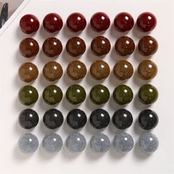 New arived 50pcs/lot 18mm color glitter effect geometry rounds shape resin cabochon beads diy jewelry garment/hair accessory