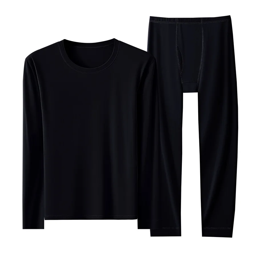 

Men's Underwear Set Ultra-Thin Warmth Home Clothes Soft Base Layer Long Sleeve Long Pants Modal Fabric Single Layer