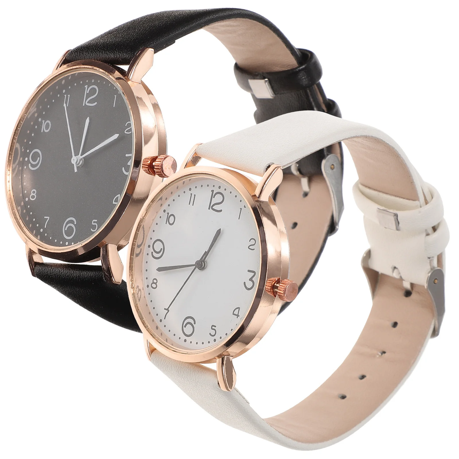 

2pcs Quartz Women Watch Strap Casual Wristwatch For Lady Simple Elegant Design Durable Student Gift Fashion Watch