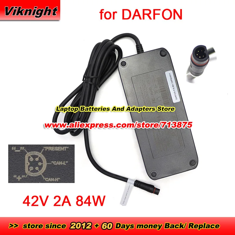 Imagem -01 - Carregador de Bateria Li-ion Genuíno Fonte de Alimentação para Darfa com Especial Pinos 42v 2a 84w Bk.1wp844011 Bc297360020