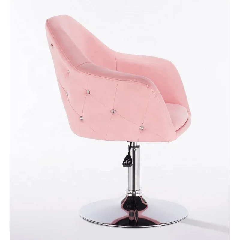 Beauty salon pink styling chairs