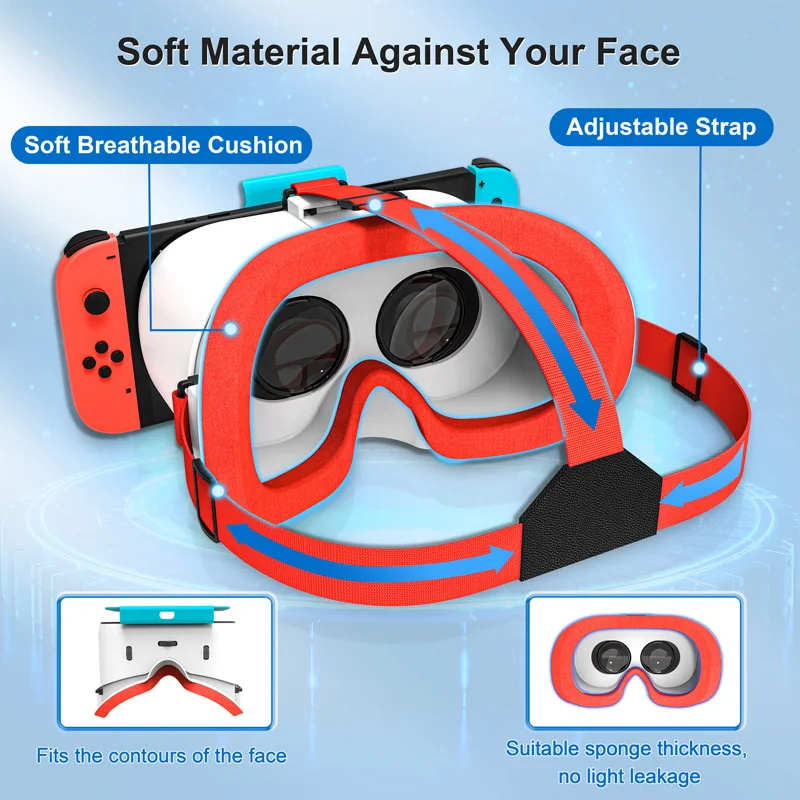Compatible With Nintendo Switch High-definition VR Glasses With Adjustable Headband Game Consoles VR Accessories