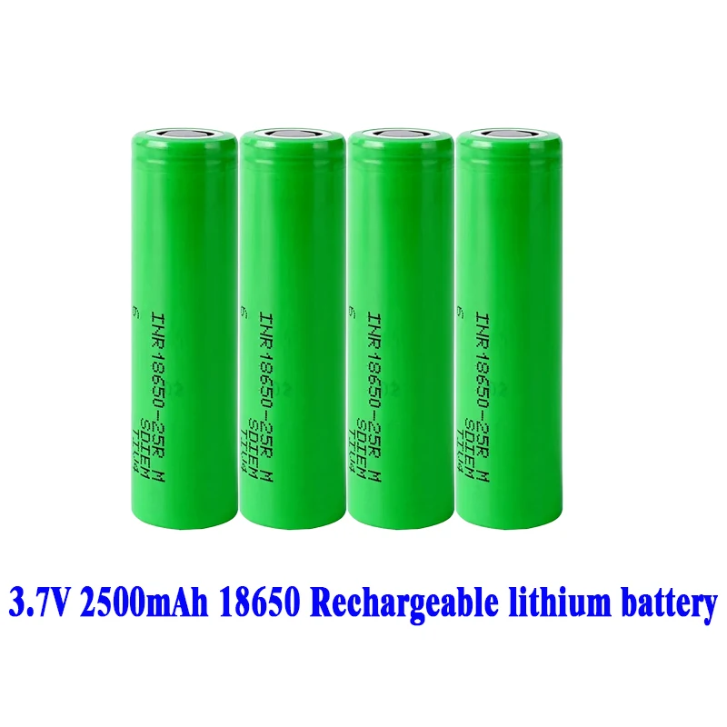 

INR18650 25R 3.7V 2500mAh Rechargeable Li-ion Cell for Flashlight Toy Car Portable Electronic Devices