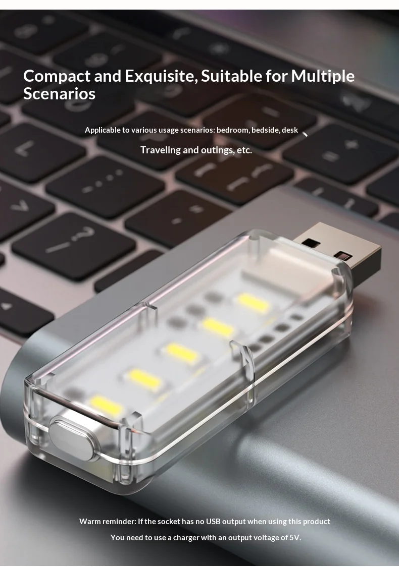 10LEDs USB Touch Dimming Night Light 5V Portable 3000K/6500K Bulb for Bedroom Study PC Laptop Mobile Power Bank Plug in Lighting