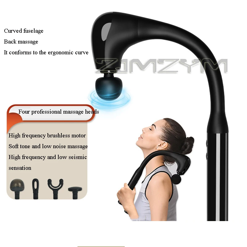 Electric Massager Muscle Relax Massage Gun Body Relaxation With Bent Long Handle High-frequency Vibration