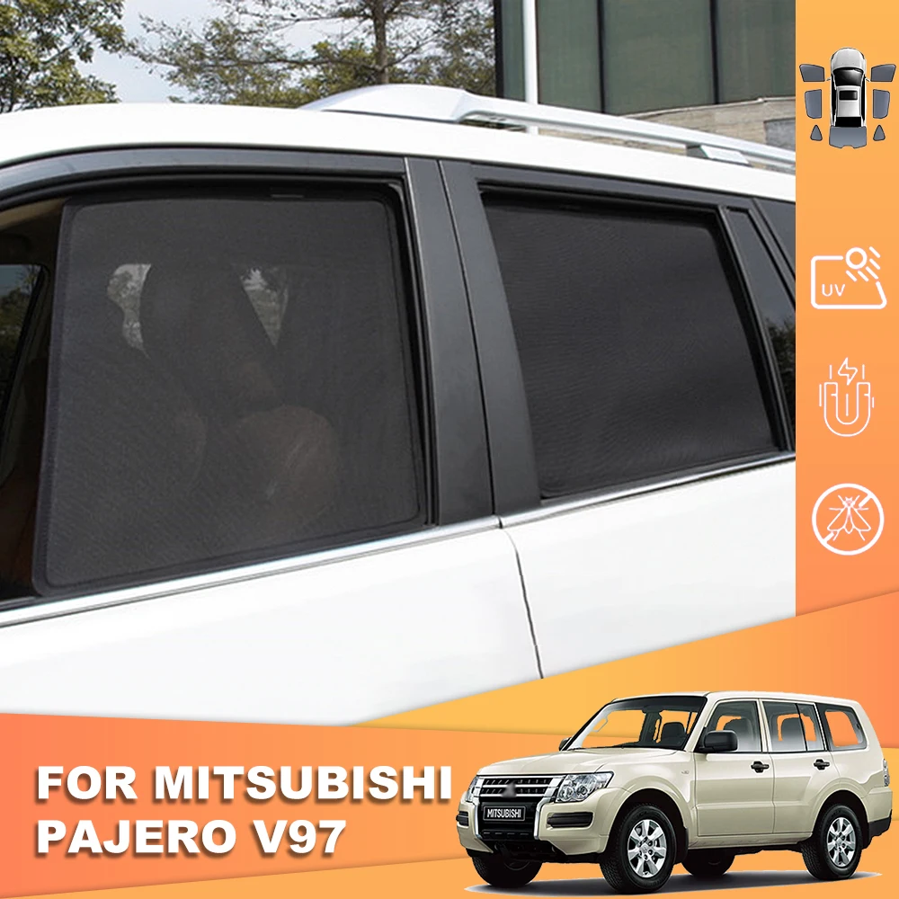 

For Mitsubishi Pajero Montero V97 2006-2021 Magnetic Car Sunshade Front Windshield Curtain Rear Side Baby Window Sun Shade Visor