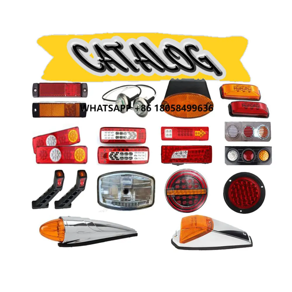 

CATALOG Led Side Marker Lights 24V 12V Truck Tail Light Brake Led Lamp Pickup Lorry Trailer Lights Luces Para Camiones Camion