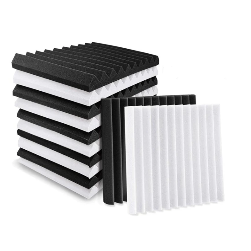 12Pcs Acoustic Foam,Sound Insulation Foam Panels,Studio Foam Wedges,Sound-Absorbing Board For Studio Ceiling,2.5X30x30cm