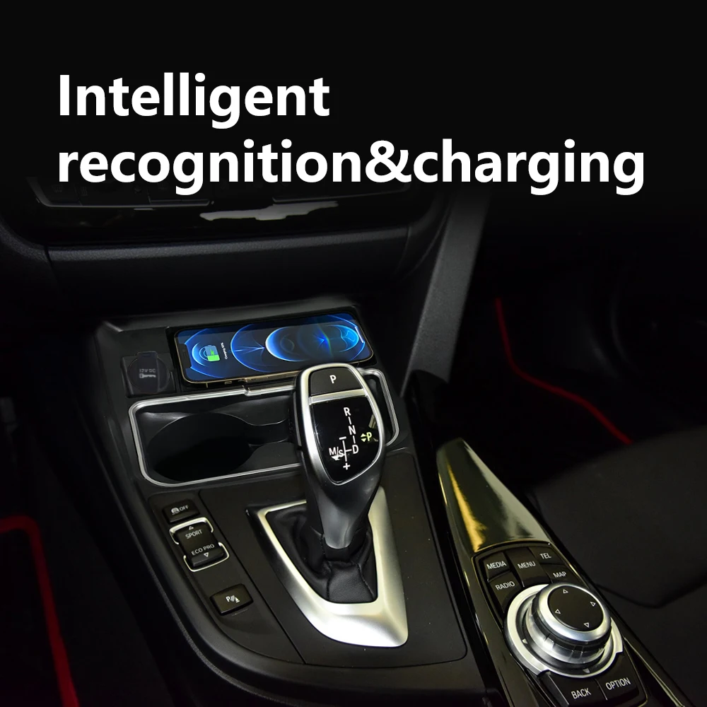 Car Wireless Charger 15W Quick Charging Console Phone Charger For BMW 3 Series F30 F31 F35 2013 2014 2015 2016 2017 2018 2019