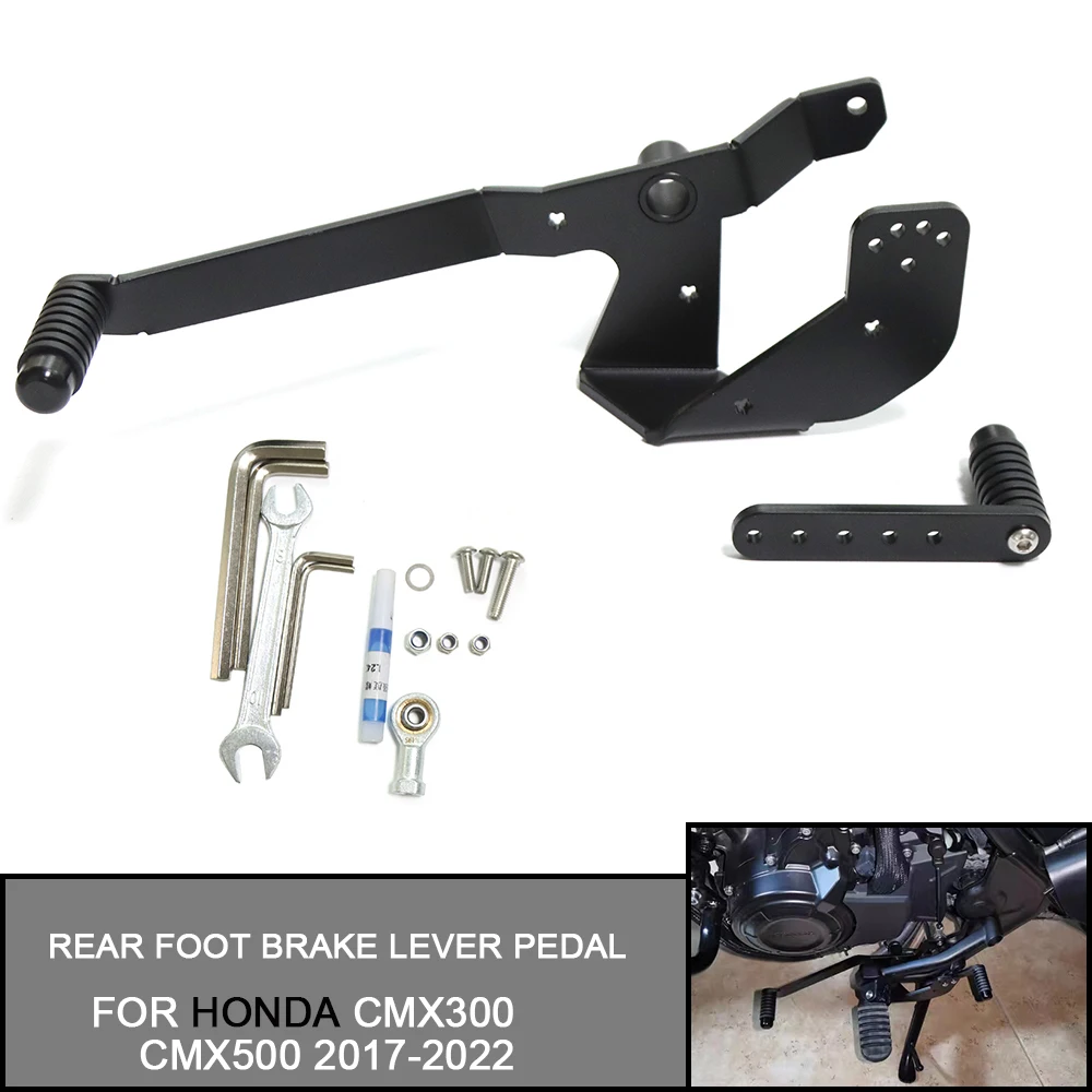 Palanca de cambio de marchas trasera, Pedal de palanca de freno de pie trasero para Honda Rebel CMX500 CMX300 CMX 500 2017-2022 CNC, palanca trasera ajustable