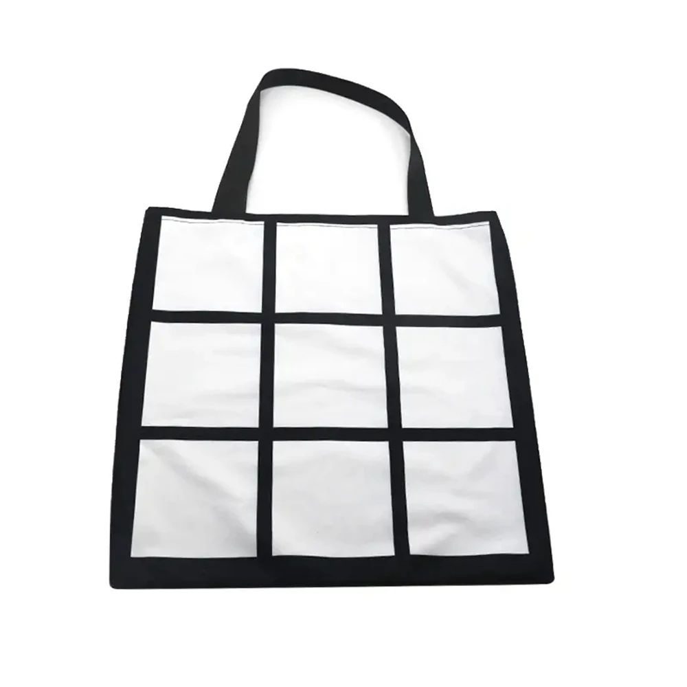 Sublimation Blank 6 9 Panel Tote Grocery Bag For Diy Photo Print Shopping Bag Handbag For Gift