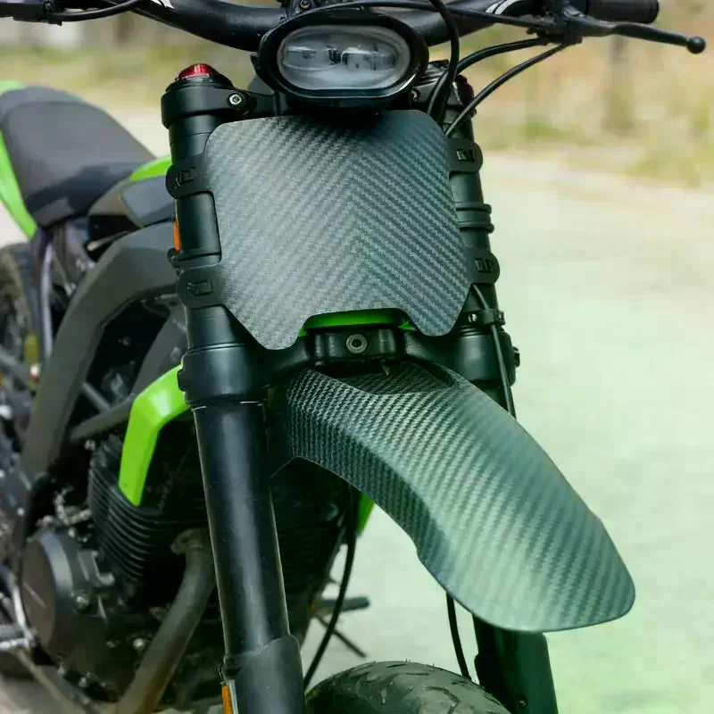 

Carbon Fiber Texture Front Mudguard License Plate For Mountain Bike Motorcycle Bicycle Front Wheel Splash Guard