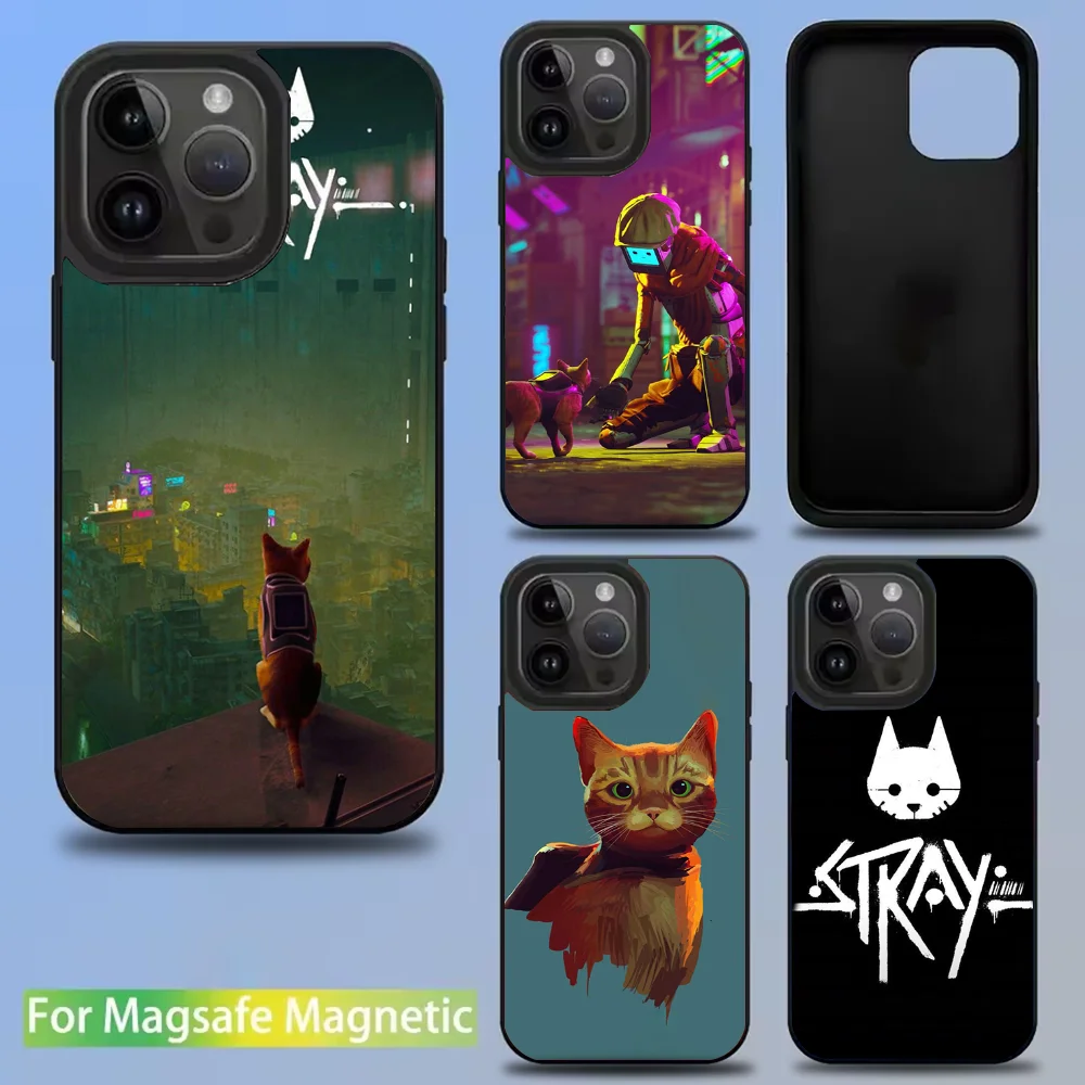 

Stray Cat Game Phone Case For IPhone 16 15 14 13 12 11 Pro Mini Max Soft Magnetic Cover