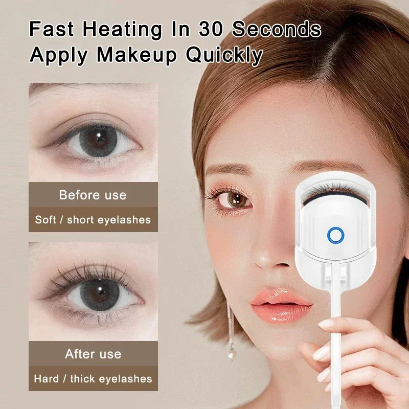 Electric Heated Eyelash Curler Eyelash Comb Eye Lash Perm Long Lasting Eyelashes Curls Thermal Eyelash Curler Makeup Tools