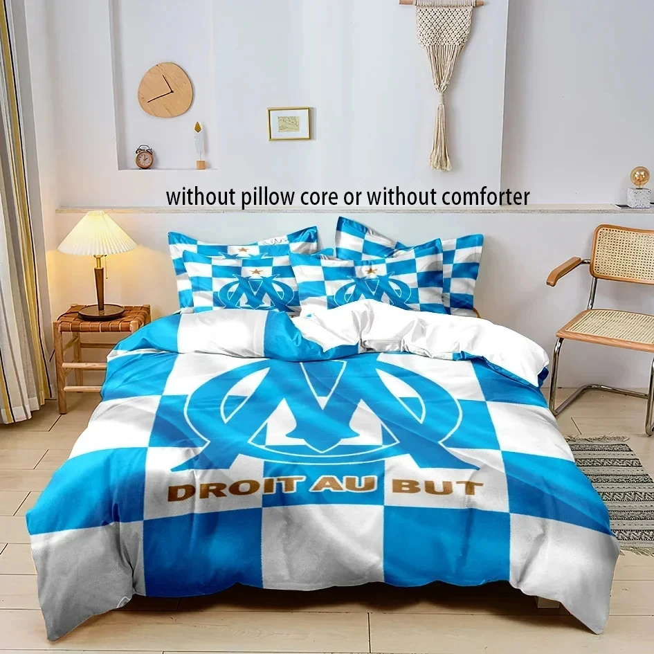 M-marseille Fashion Digital printed Bedding set for Adult and boys bedroom,Duvetcover&2pcs Pillowcase Double bed full size