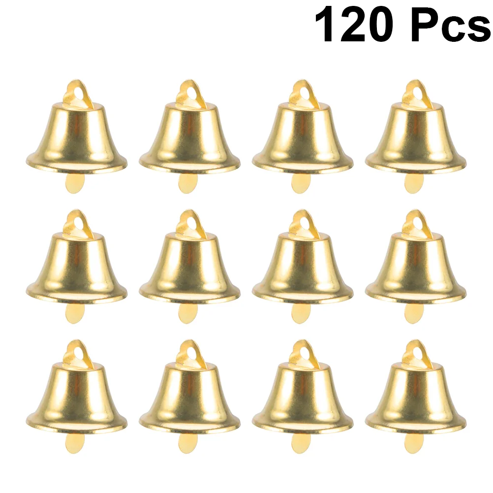 

120 Pcs DIY Bell Ornament Christmas Pendant Mini Wind Chime Accessories Tree Home Decor